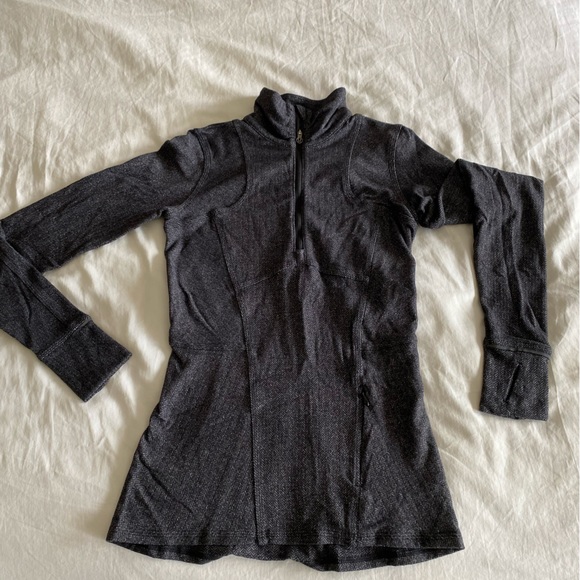Lululemon Kanto Catch Me 1/2 zip herringbone long sleeve - Picture 3 of 9